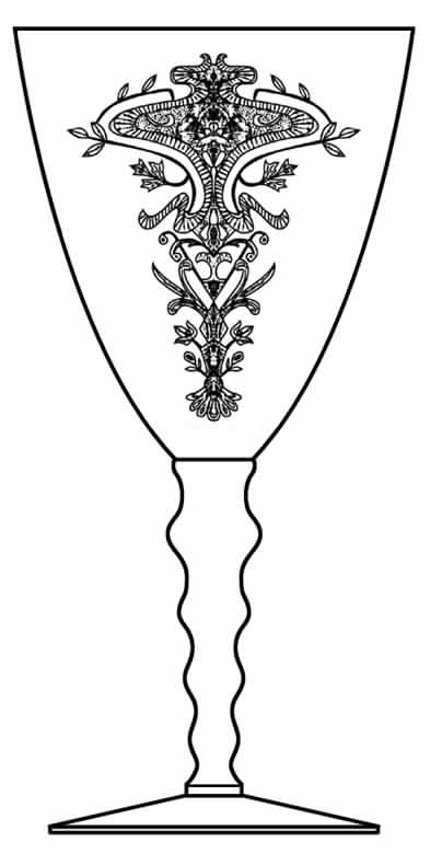 Revere Clear (Stem 24) Water Goblet by Glastonbury - Lotus-1