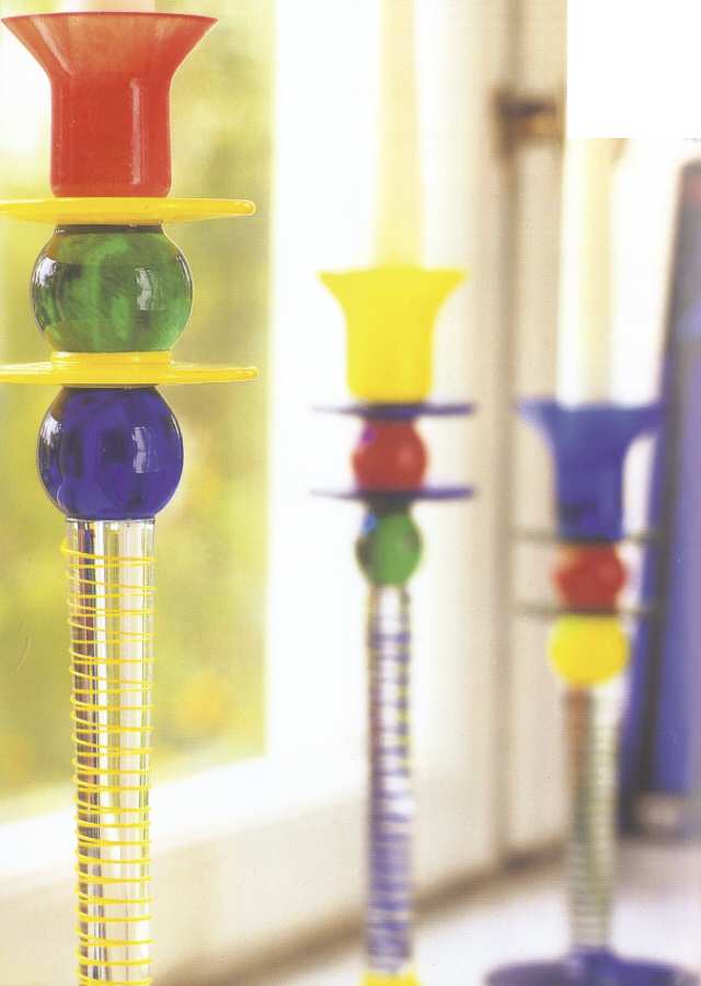 Harlequin 11" Tall Single Light Candlestick by Gense-1