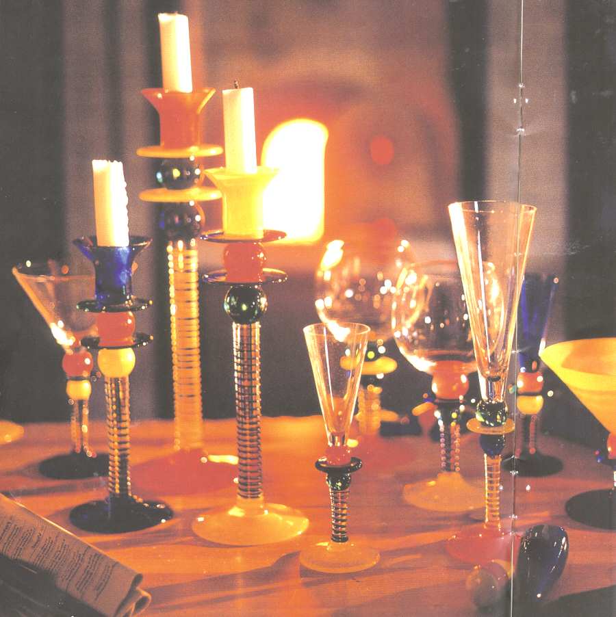 Harlequin 9" Single Light Candlestick by Gense-1