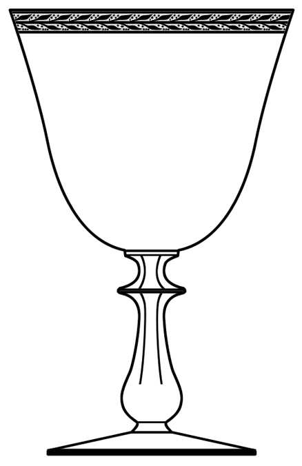 984-3 Water Goblet by Glastonbury - Lotus-1