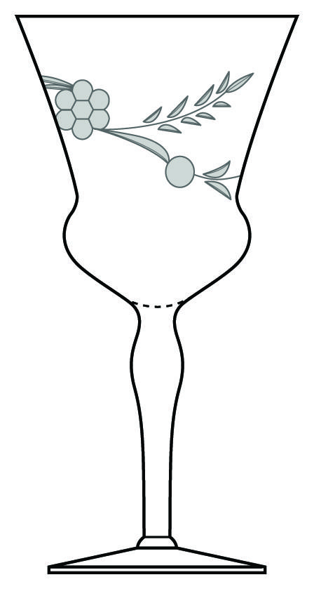 3720-5 Water Goblet by Glastonbury - Lotus-1