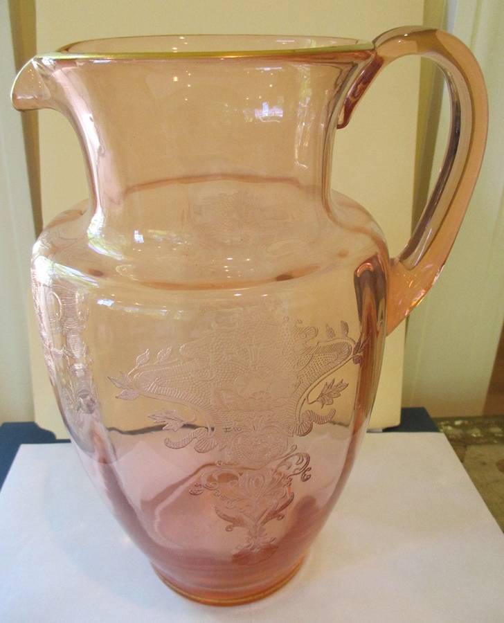Decoration 109 Pink (Stem 22) Pitcher by Glastonbury - Lotus-1