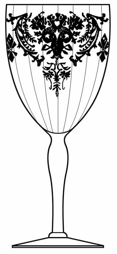 Dresden Topaz Water Goblet by Glastonbury - Lotus-1