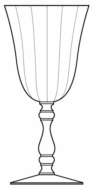 27 Clear Water Goblet by Glastonbury - Lotus-1