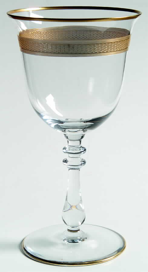 Petit Point Water Goblet by Glastonbury - Lotus-1