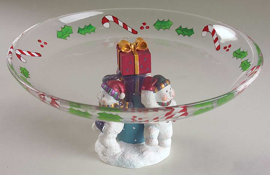 Winter Follies Footed Plate by Gorham Crystal-1