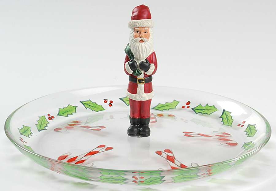 Winter Follies Round Canape Serving Platter by Gorham Crystal-1