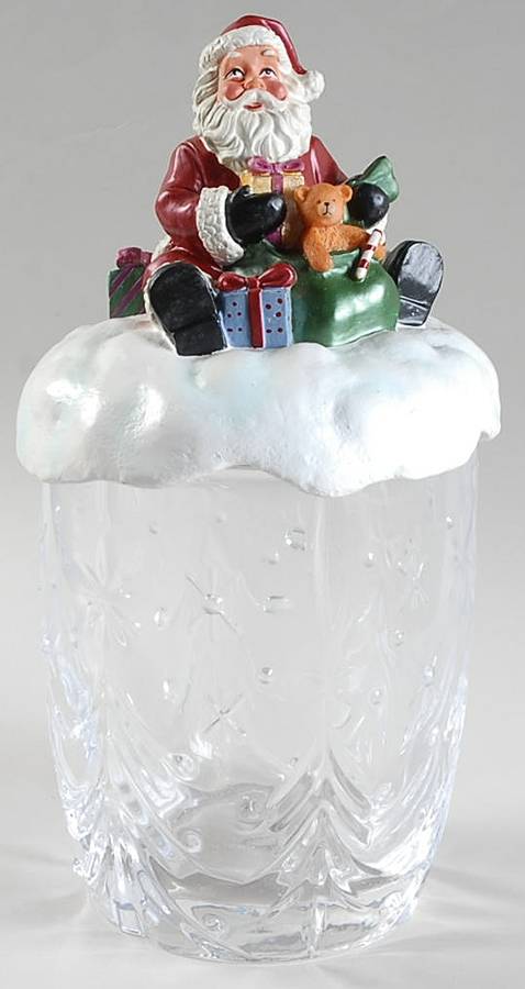 Winter Follies Storage Jar & Lid 9" by Gorham Crystal-1