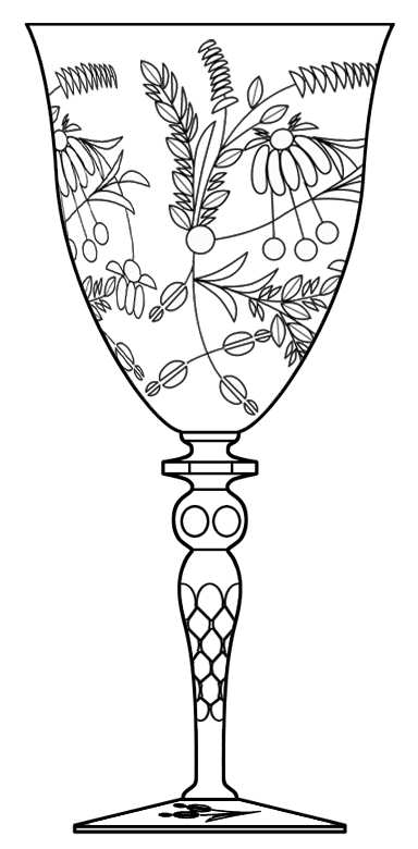 67-6 Water Goblet by Glastonbury - Lotus-1