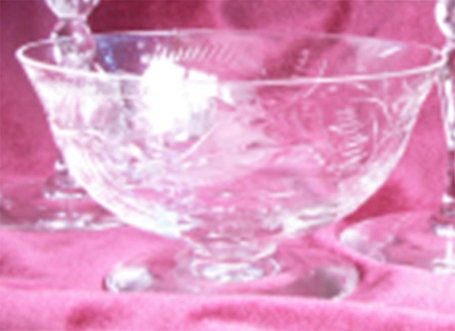 67-6 Footed Fruit Salad/Finger Bowl by Glastonbury - Lotus-1