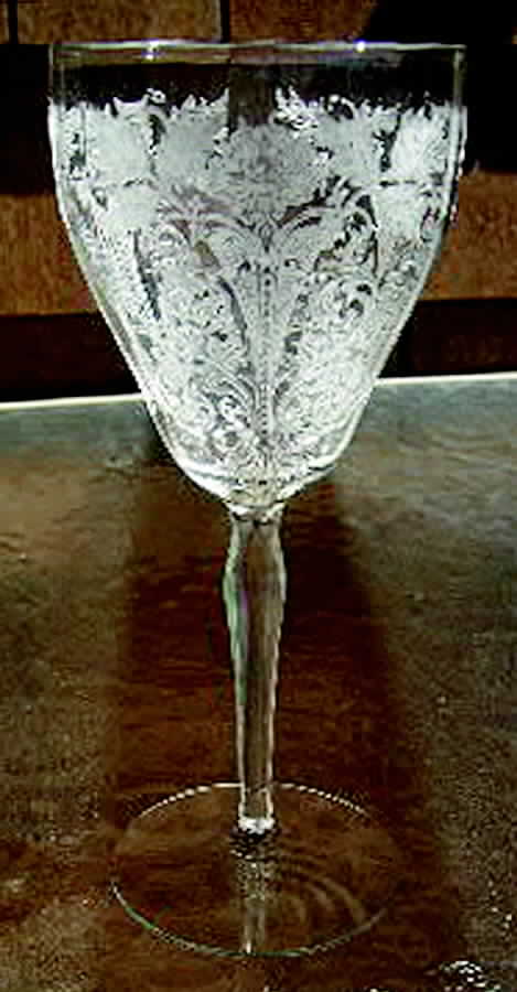 Etch 1019 (Stem 1124) Water Goblet by Glastonbury - Lotus-1