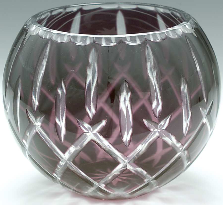 Lady Anne Amethyst 8" Rose Bowl by Gorham Crystal-1