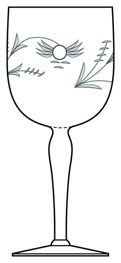 1500-14 Water Goblet by Glastonbury - Lotus-1
