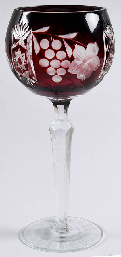 Grape Cut Ruby Hock Wine by Godinger-1