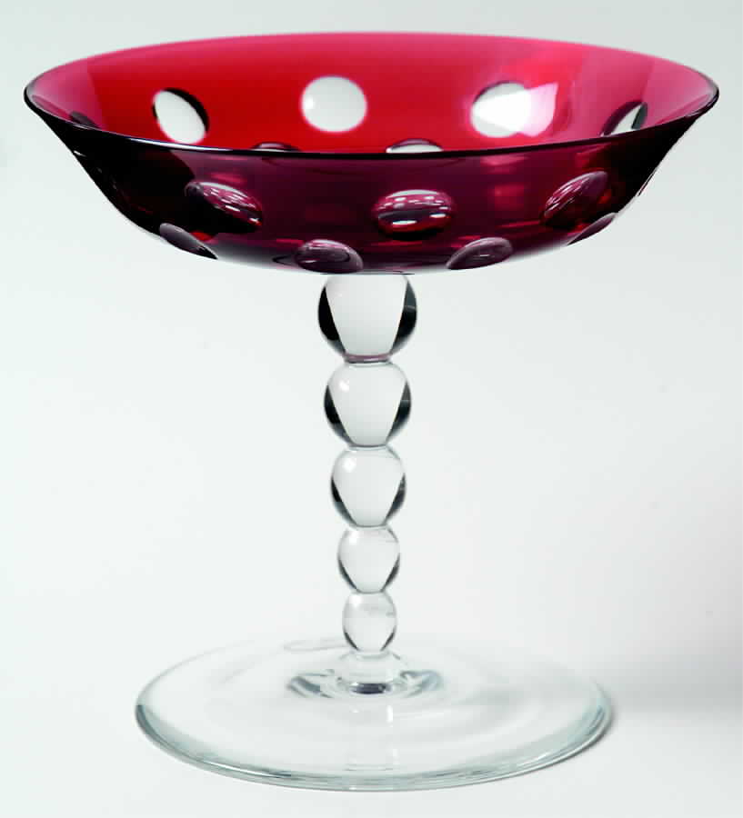 Bubbles Ruby Round Compote (Height X Width) by Godinger-1