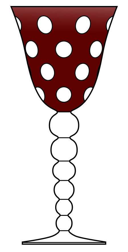 Bubbles Ruby Water Goblet by Godinger-1