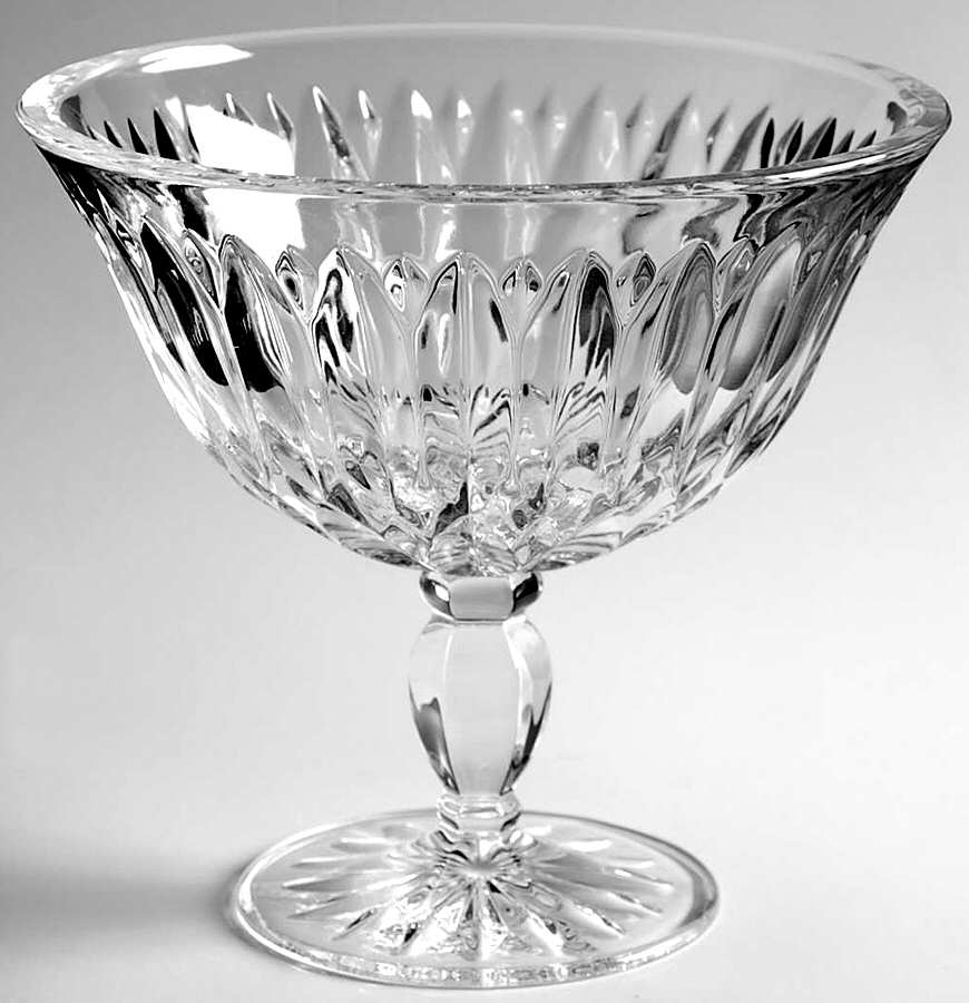 Floral Garden Round Compote (Height X Width) by Gorham Crystal-1