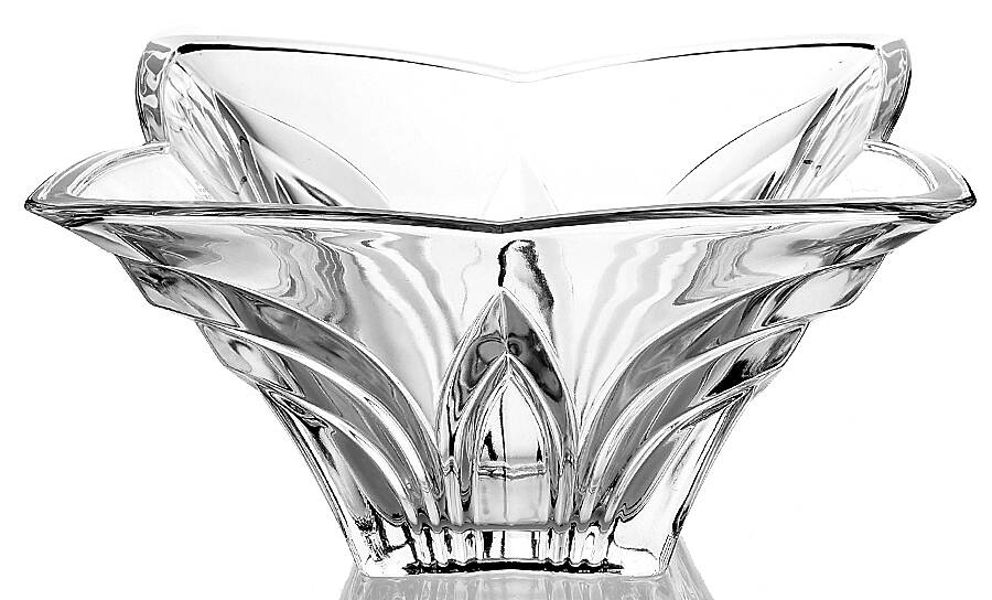 Orchid Square 10" Square Bowl by Gorham Crystal-1