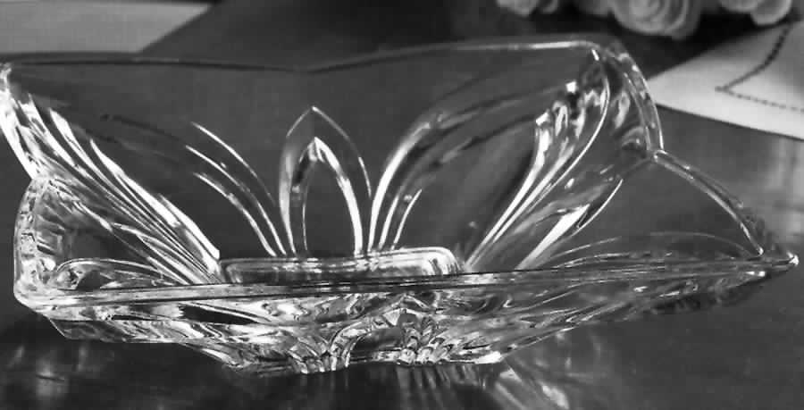 Orchid Square Centerpiece by Gorham Crystal-1