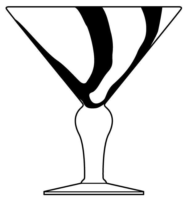 Criss Cross Martini Glass by Global Amici-1
