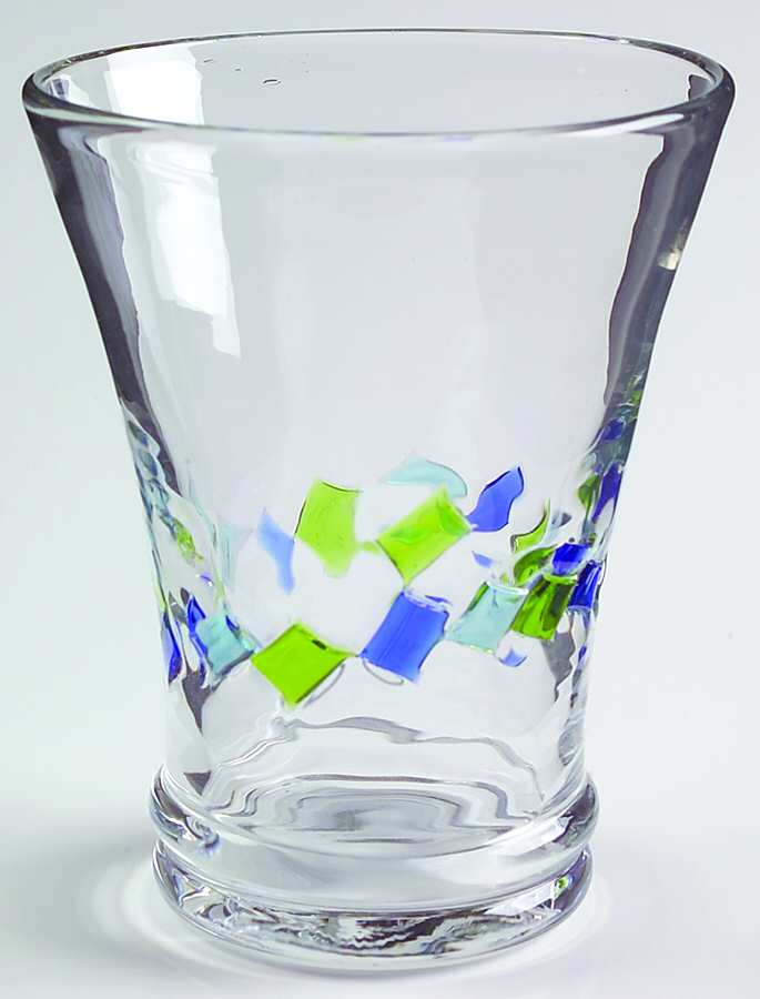 Harlequin II (Blue & Green) 16 Oz Flat Tumbler by Global Amici-1