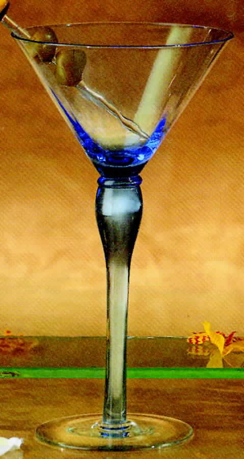 Primavera Blue Martini Glass by Global Amici-1
