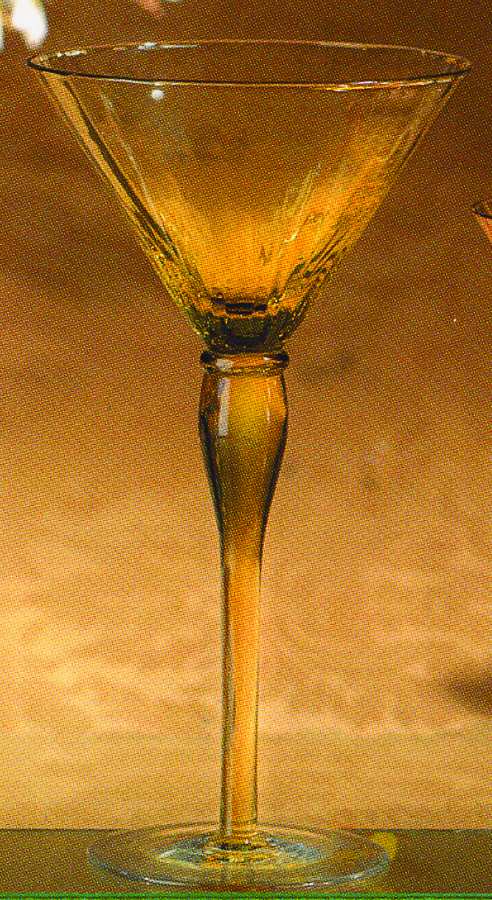 Primavera Amber Martini Glass by Global Amici-1