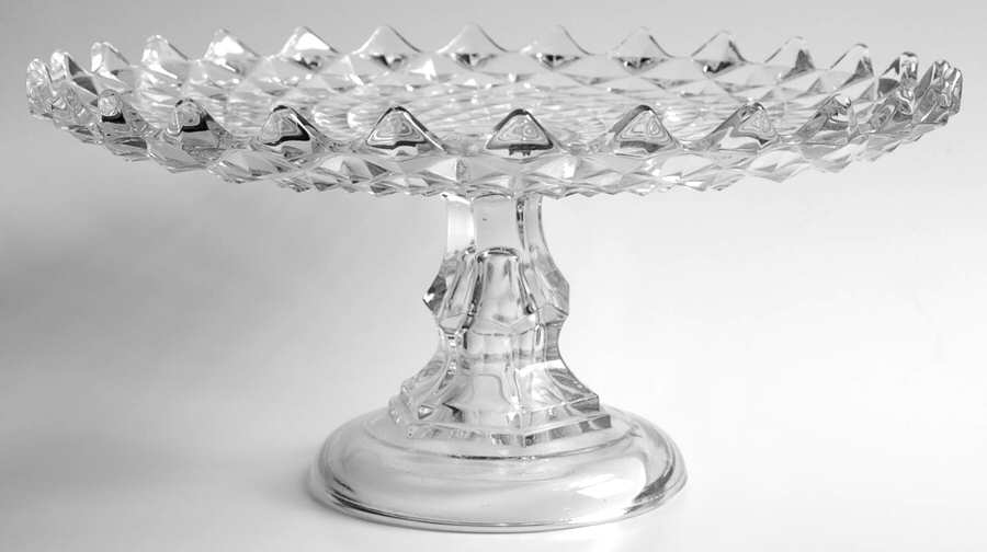Sawtooth 12" Diameter Cake Stand/Pedestal by Gillinder-1
