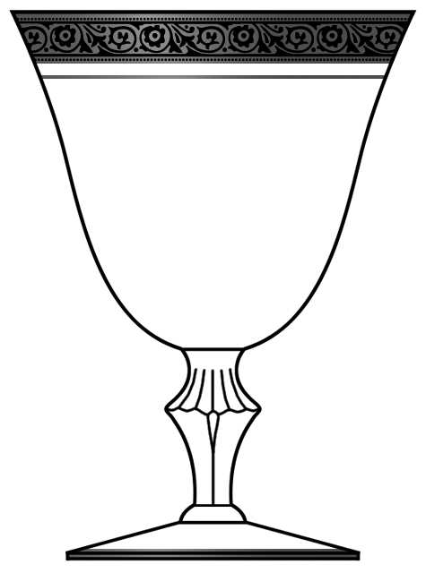 Minton 92 Platinum Water Goblet by Glastonbury - Lotus-1