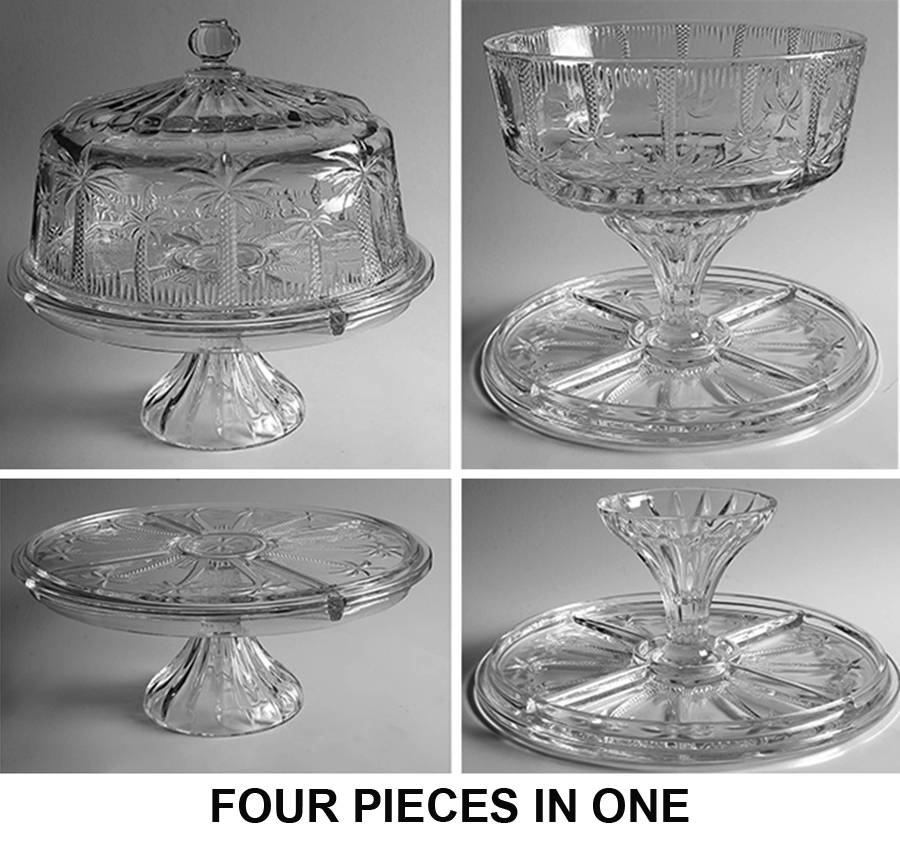 Palm (4 in 1) Cake Set (Lid and Base) by Godinger-1