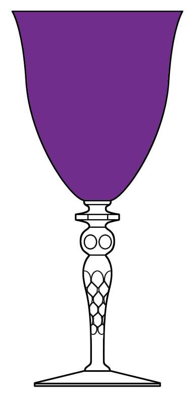 67 Amethyst Water Goblet by Glastonbury - Lotus-1