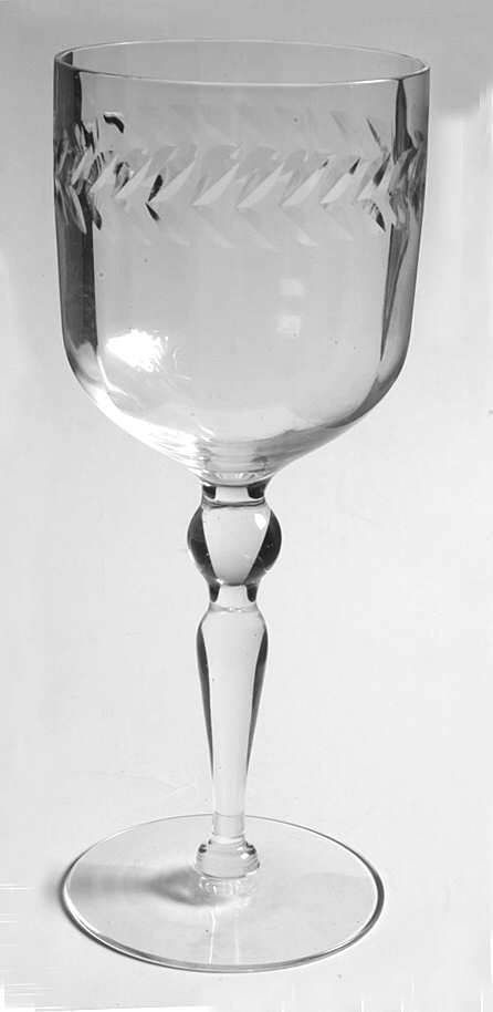 Laurel Wreath (Optic) Water Goblet by Glastonbury - Lotus-1