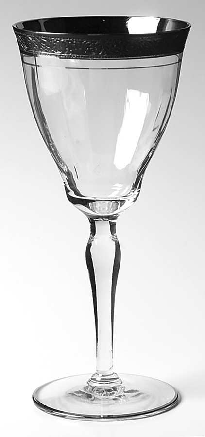 Minton 1125 (Platinum, Optic) Water Goblet by Glastonbury - Lotus-1