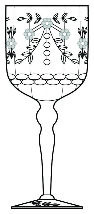 40-3 Water Goblet by Glastonbury - Lotus-1