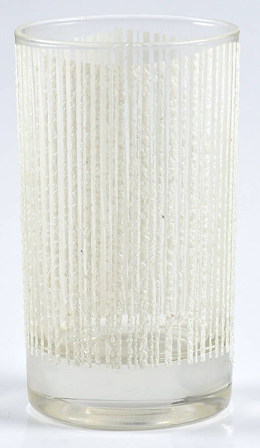 Icicle White Flat Juice Glass by Georges Briard-1