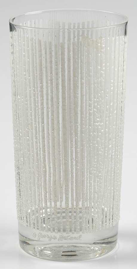 Icicle White Highball Glass by Georges Briard-1