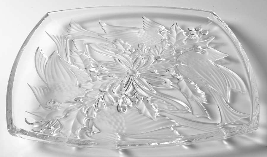 Holiday Traditions Collection 13" Square Platter by Gorham Crystal-1