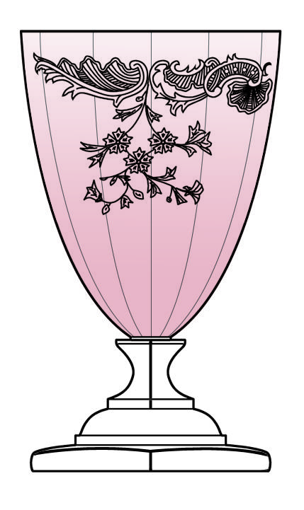 Mcguire Pink Water Goblet by Glastonbury - Lotus-1