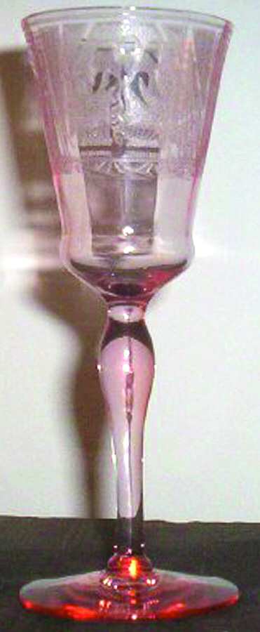 La Furiste Rose (No Trim) Water Goblet by Glastonbury - Lotus-1
