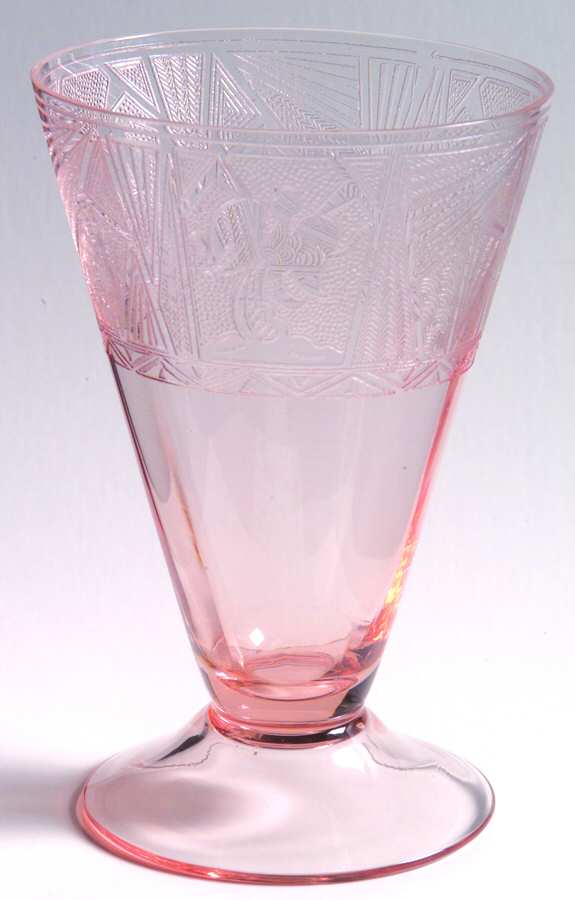 La Furiste Rose (No Trim) 10 Oz Footed Tumbler by Glastonbury - Lotus-1
