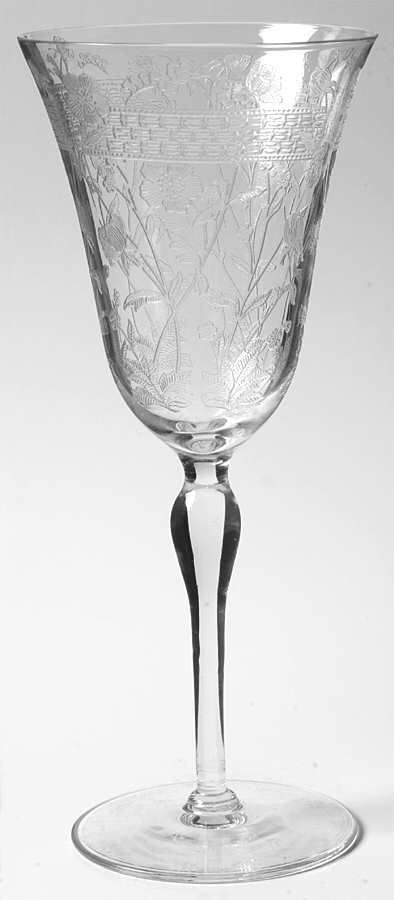 Buttercup Clear (Stem 35) Water Goblet by Glastonbury - Lotus-1