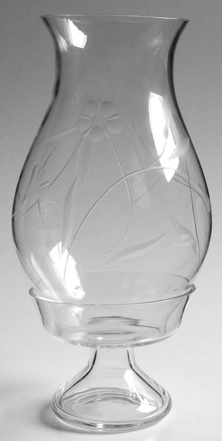 Silk Petal (Giftware) Hurricane Lamp & Globe by Gorham Crystal-1