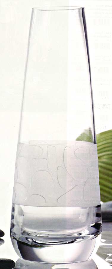 River Rock 12" Flower Vase by Gorham Crystal-1
