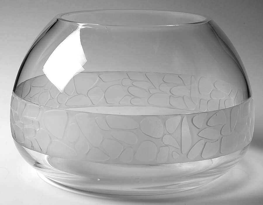 River Rock 10" Round Bowl by Gorham Crystal-1