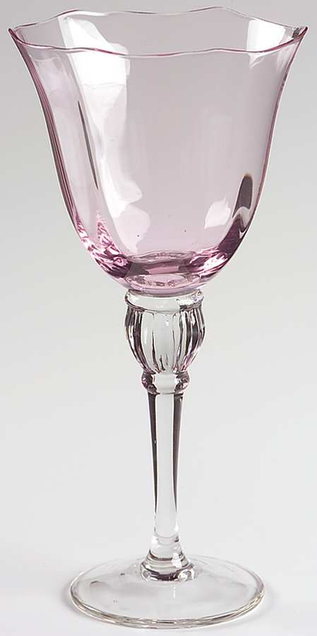 Rose Serenade Pink Water Goblet by Gorham Crystal-1
