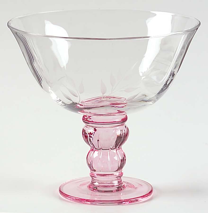 Rose Serenade 5" Footed Open Candy Dish by Gorham Crystal-1