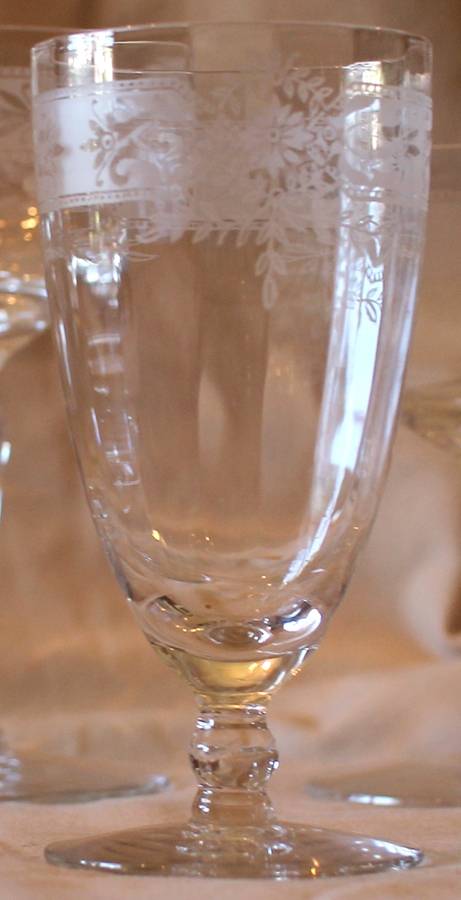 66-3 10 Oz Footed Tumbler by Glastonbury - Lotus-1