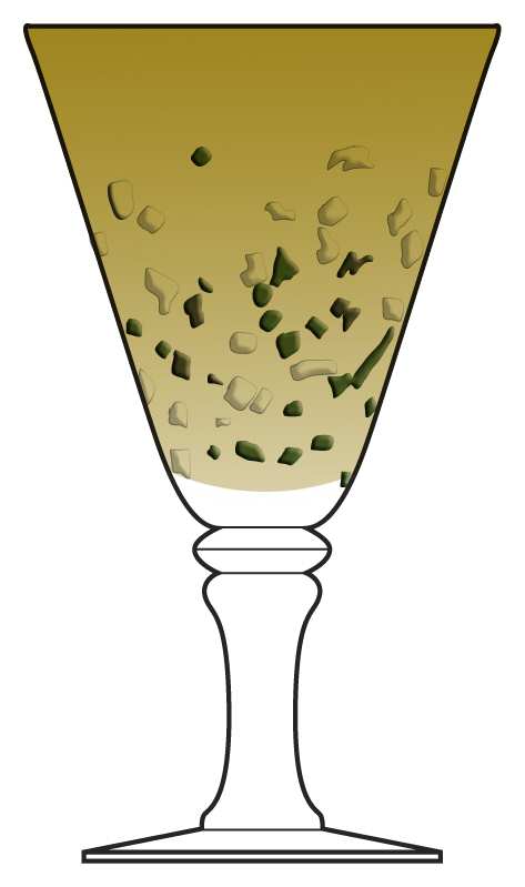 Sparkle Amber Water Goblet by Global Amici-1