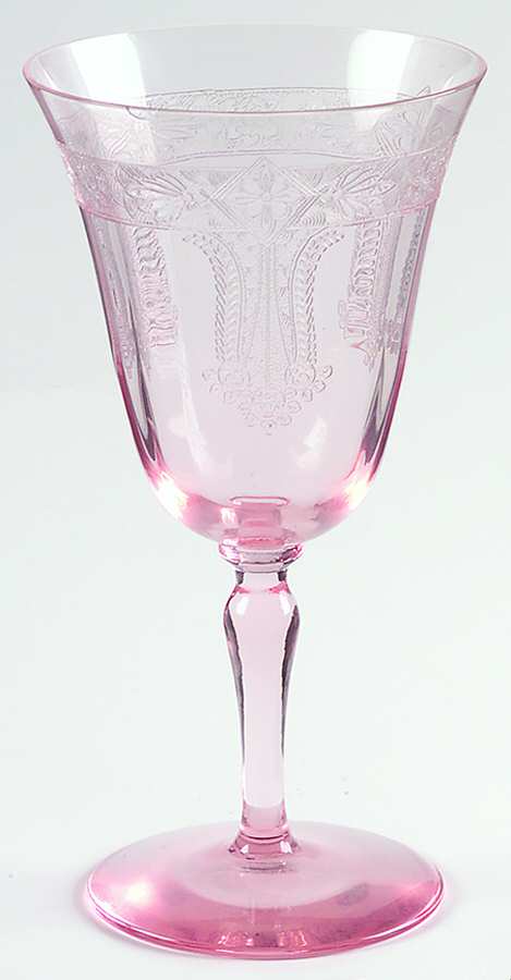 Martha Pink (Stem 520) Water Goblet by Glastonbury - Lotus-1