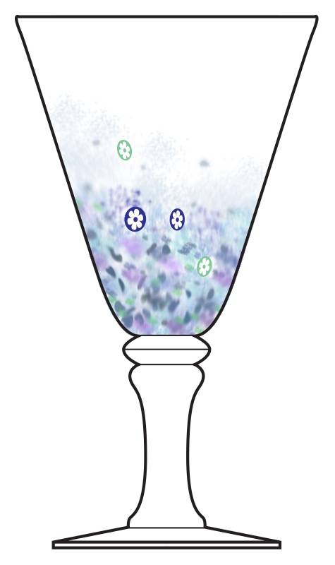 Monet Blue Water Goblet by Global Amici-1